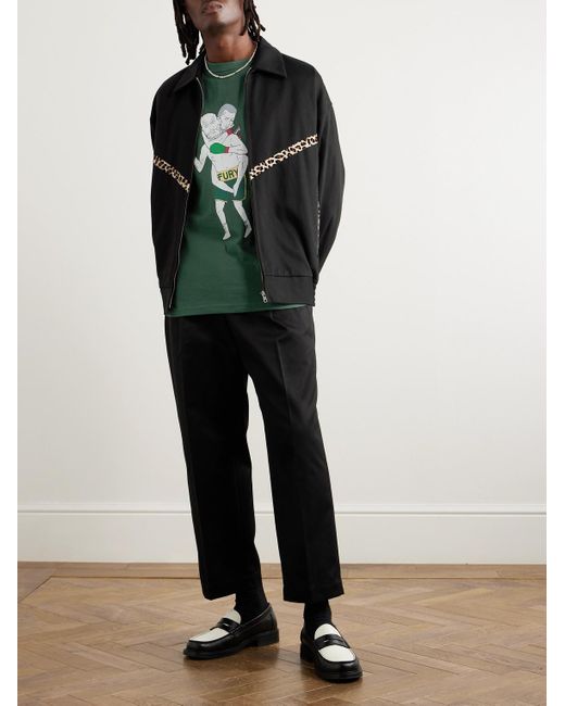 Wacko Maria T-Shirt aus Baumwoll-Jersey mit Print in Green für Herren