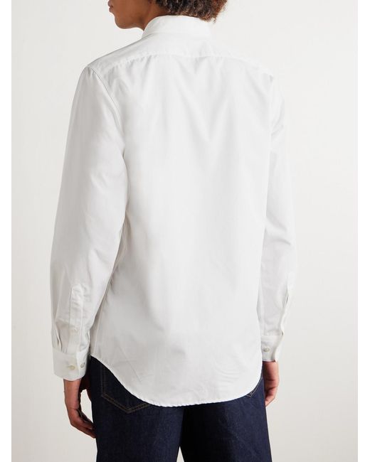 Dries Van Noten White Cotton-Poplin Shirt for men