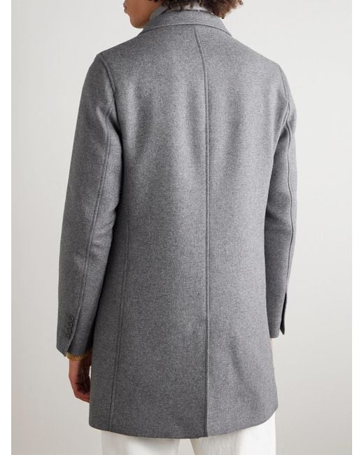 Herno Gray Convertible Padded Wool-Blend And Quilted Shell Coat for men