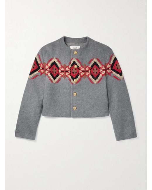 Giacca Cropped di Céline in Gray da Uomo