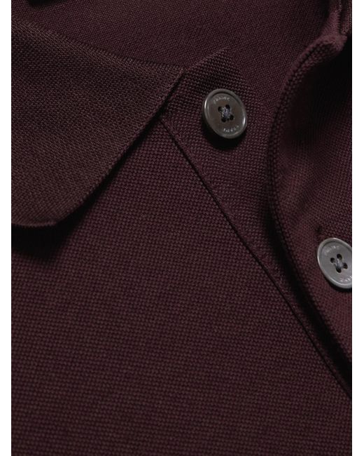 FRAME Purple Mercerised Cotton-piqué Polo Shirt for men
