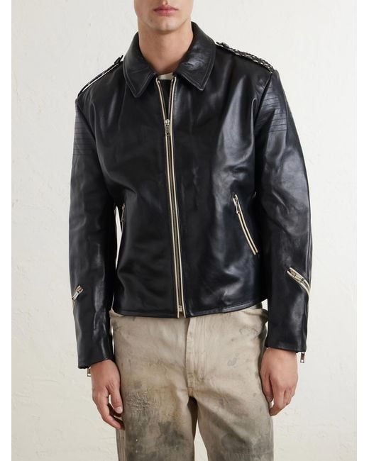 Enfants Riches Deprimes Black Afterlife Leather Jacket for men