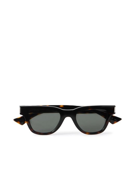 Saint Laurent Black Jacques D-Frame Tortoiseshell Acetate Sunglasses for men