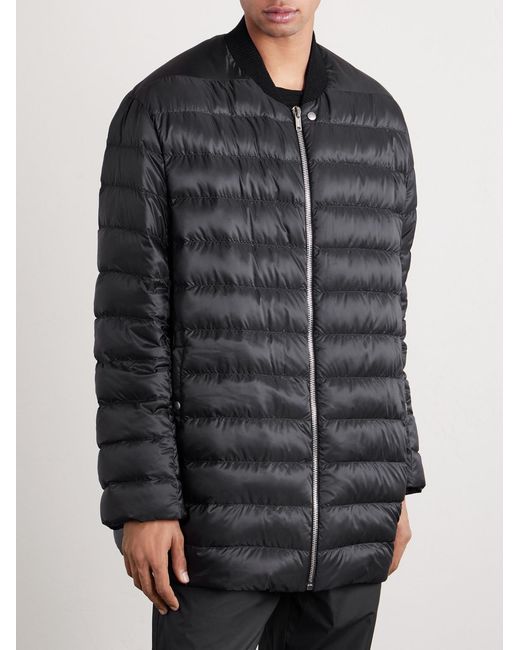 Rick Owens Black Moncler Quilted Padded Shell Down Jacket for men