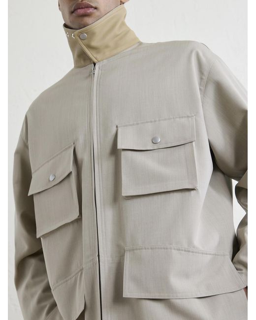 Auralee Natural Wool-canvas Blouson Jacket for men
