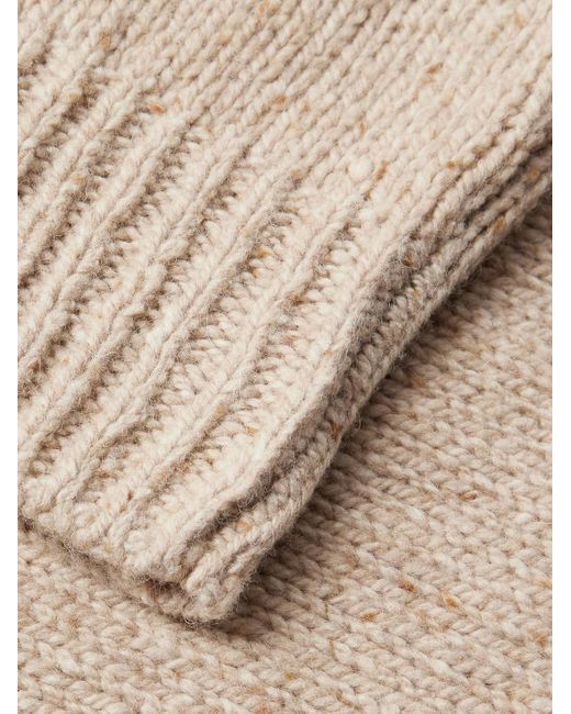 A.P.C. Natural Harris Flecked Merino Wool Sweater for men