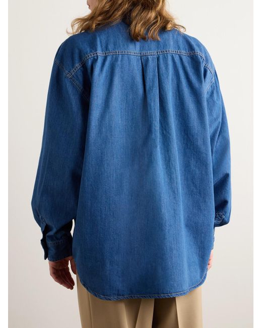 Frankie Shop Blue Tanner Oversized Denim Shirt for men