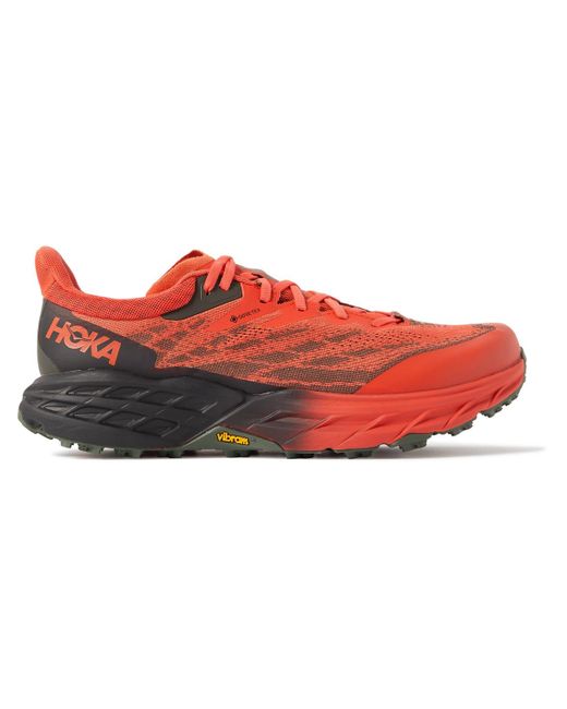 Hoka One One Red Speedgoat 5 Rubber-trimmed Gore-tex® Mesh Running Sneakers for men