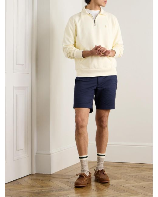 Shorts slim-fit a gamba dritta in twill di cotone stretch di Polo Ralph Lauren in Blue da Uomo