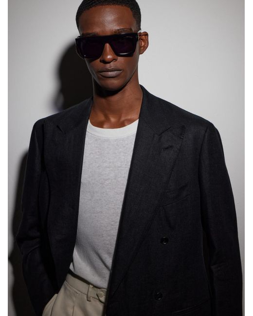Tom Ford Blue Square-Frame Acetate Sunglasses for men
