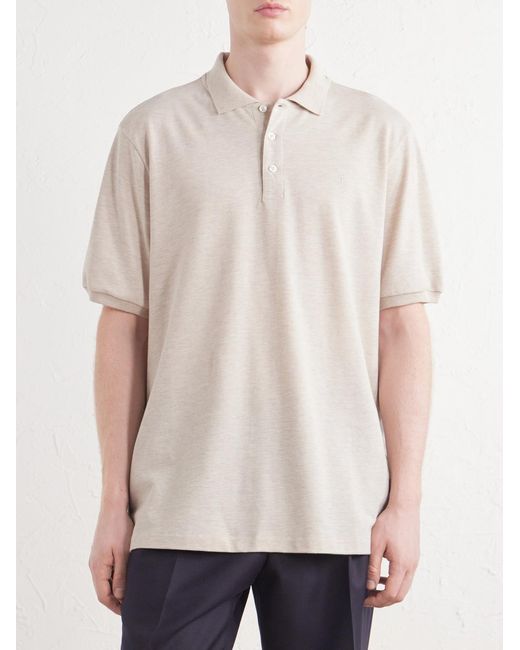 Ralph Lauren Natural Logo-embroidered Cotton-piqué Polo Shirt for men