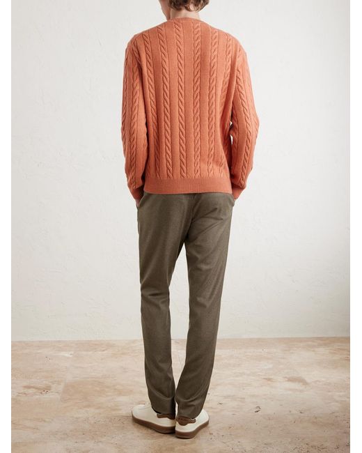 Loro Piana Natural Leisure City Slim-Fit Virgin Wool And Cashmere-Blend Trousers for men