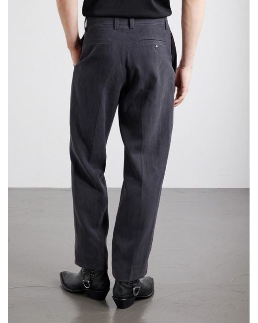 Enfants Riches Deprimes Blue Henri's Everyday Straight-Leg Linen Trousers for men