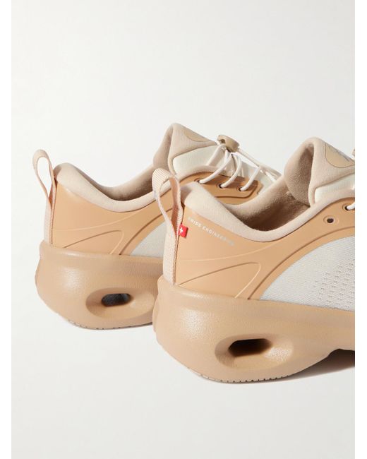 Loewe Natural On Cloudsolo Rubber-Trimmed Mesh Sneakers for men