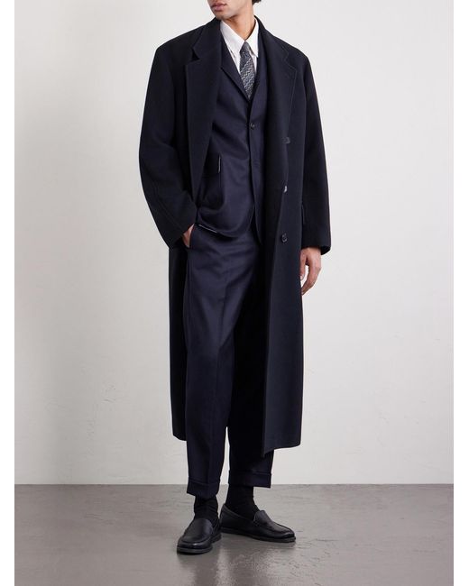 Beams Plus Blue Ivy Cropped Tapered Brushed Wool-blend Twill Suit Trousers for men