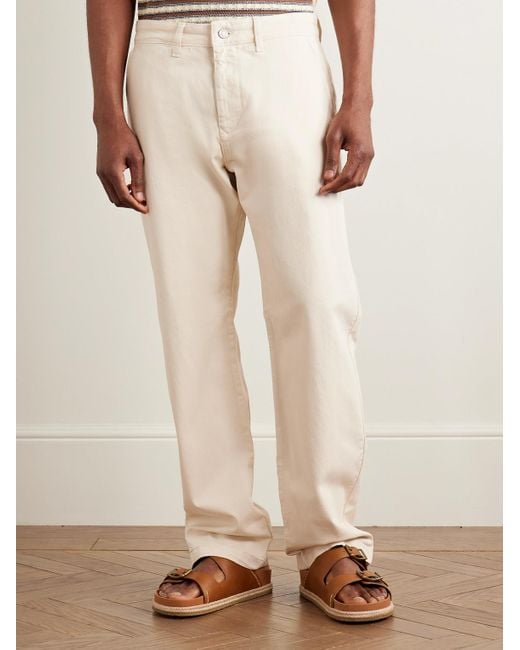 NN07 Natural Aden 1923 Straight-Leg Organic Cotton-Blend Twill Chinos for men