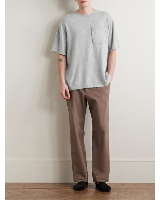 The Row Gray Paddy Brushed Cotton-jersey T-shirt for men
