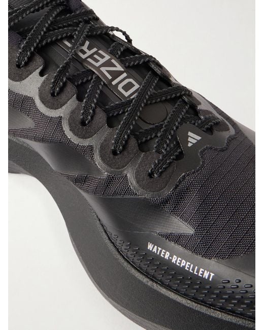 Adidas Originals Black Adizero Evo Sl Atr Striped Mesh Running Sneakers for men