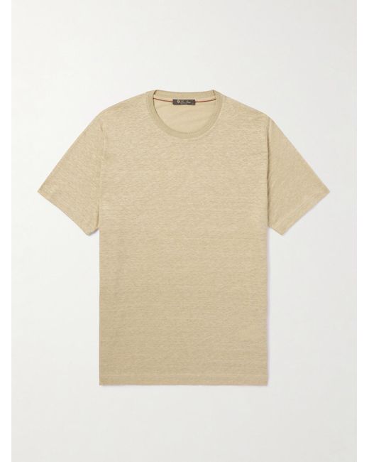 Loro Piana Natural Linen T-shirt for men