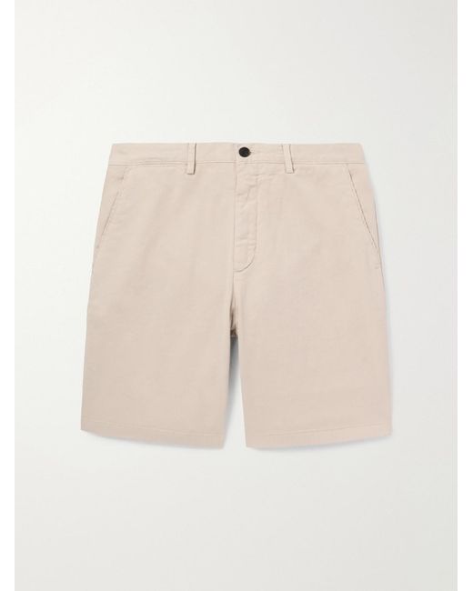 Mr P. Natural Straight-Leg Garment-Dyed Cotton-Blend Twill Bermuda Shorts for men