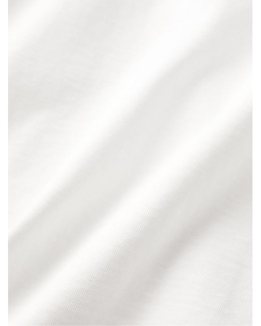 Rohe White Logo-appliquéd Organic Cotton-jersey T-shirt for men