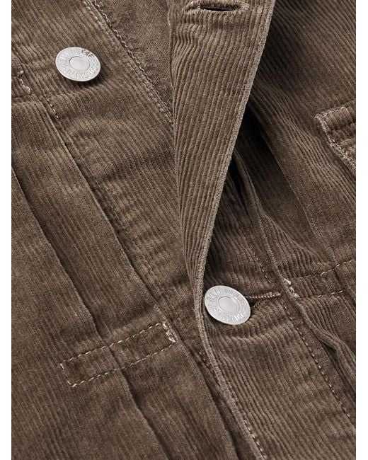 Remi Relief Brown Cotton-Corduroy Trucker Jacket for men