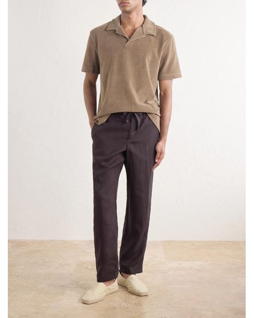 Orlebar Brown Natural Cotton-terry Polo-shirt for men