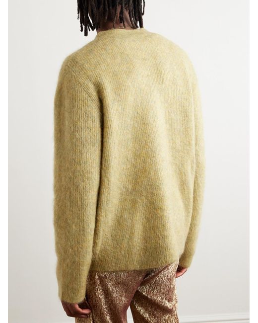 Séfr Yellow Kaito Brushed Mohair-blend Cardigan for men