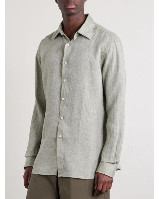 Slowear White Linen Shirt for men