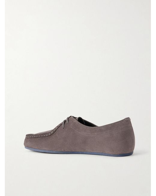 Jil Sander Brown Suede Derby Shoes for men