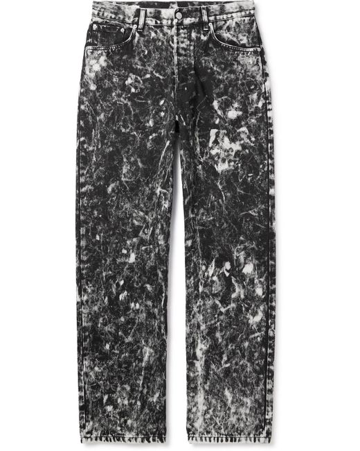 Dries Van Noten Gray Straight-leg Bleached Jeans for men