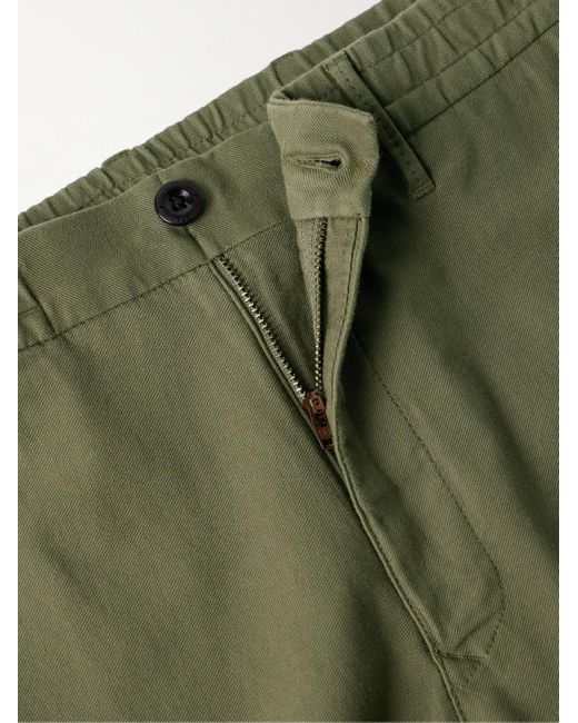 Incotex Green Slim-fit Straight-leg Cotton-blend Gabardine Trousers for men