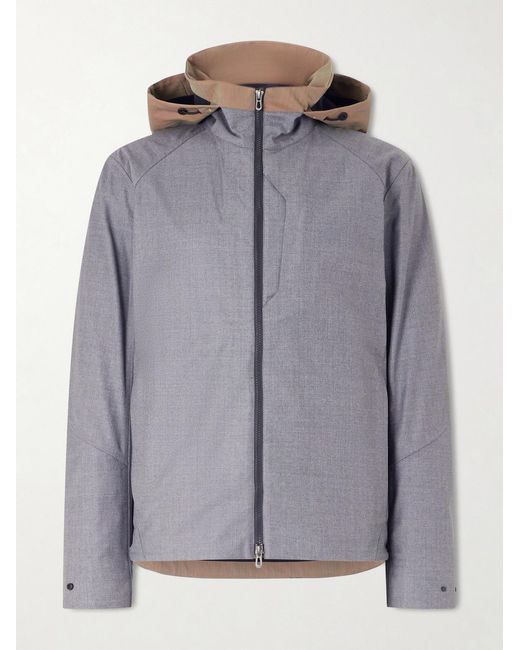 Sease Purple Summer Balma Virgin Wool Hooded Jacket for men