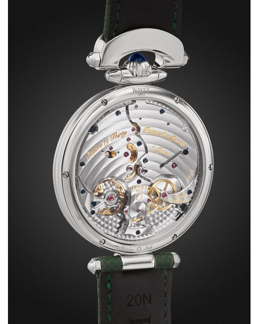 Bovet Black 19thirty 10th Anniversary Hand-wound Stainless Steel Watch for men