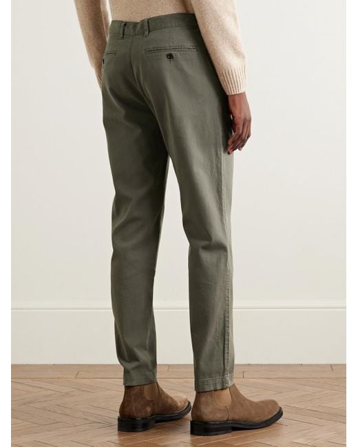 Pantaloni Slim-Fit A Gamba Dritta di Hartford in Green da Uomo