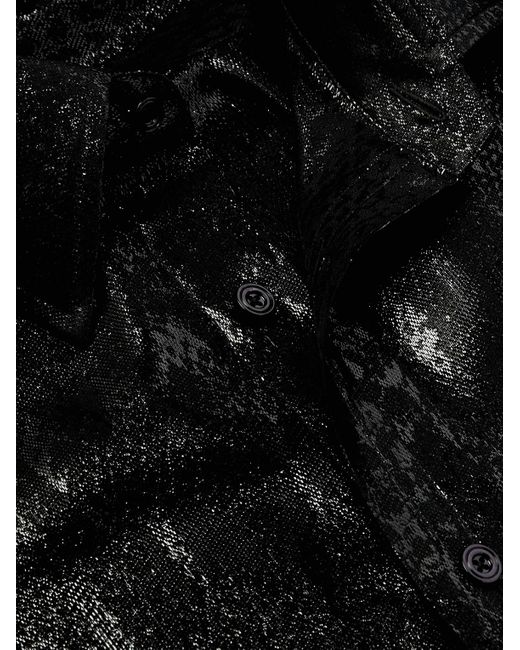 Camicia in misto seta metallizzato effetto serpente di Tom Ford in Black da Uomo