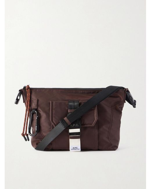 A.P.C. Brown Besace Trek Ripstop Messenger Bag for men
