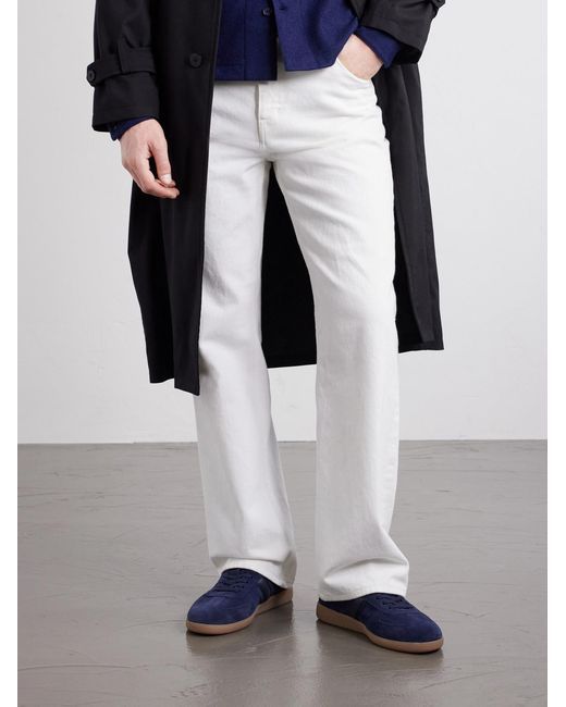 Tom Ford Blue Leather-trimmed Suede Sneakers for men