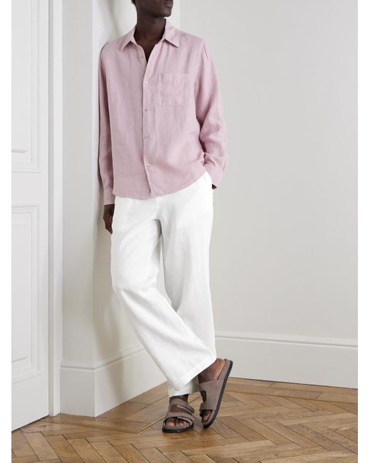 Pantaloni A Gamba Larga di Mr P. in White da Uomo