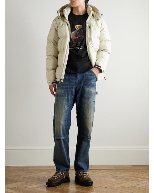 Polo Ralph Lauren Natural Gorham Logo-Embroidered Quilted Recycled-Ripstop Hooded Down Jacket for men