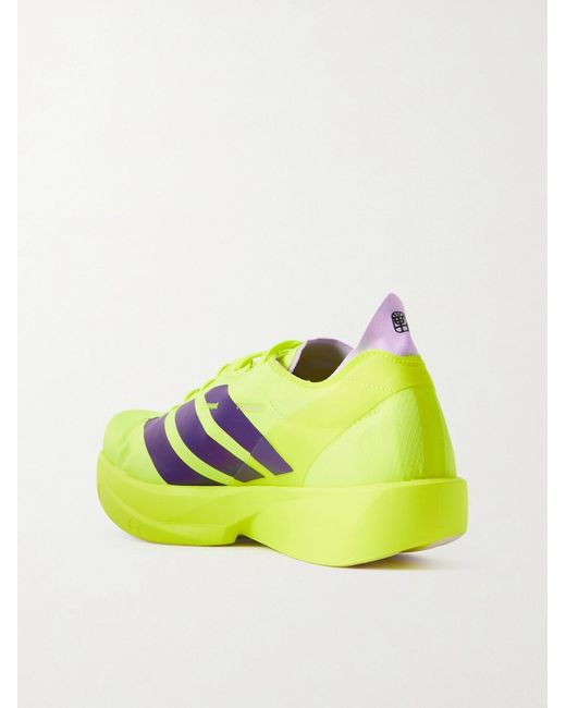 Adidas Originals Yellow Adizero Takumi Sen 11 Rubber-Trimmed Ripstop Running Sneakers for men