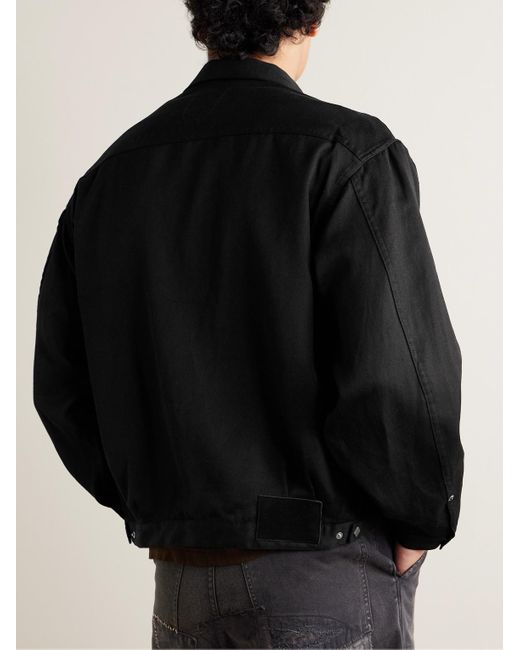 Visvim Black 10xx Linen And Wool-blend Twill Trucker Jacket for men
