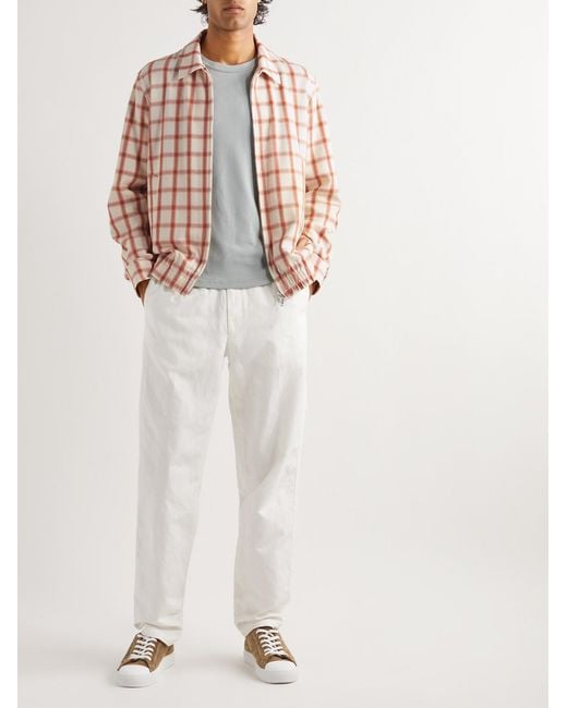 Mr P. Pink Checked Cotton-Blend Blouson Jacket for men