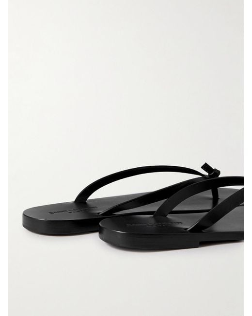 Saint Laurent Black Leather Sandals for men