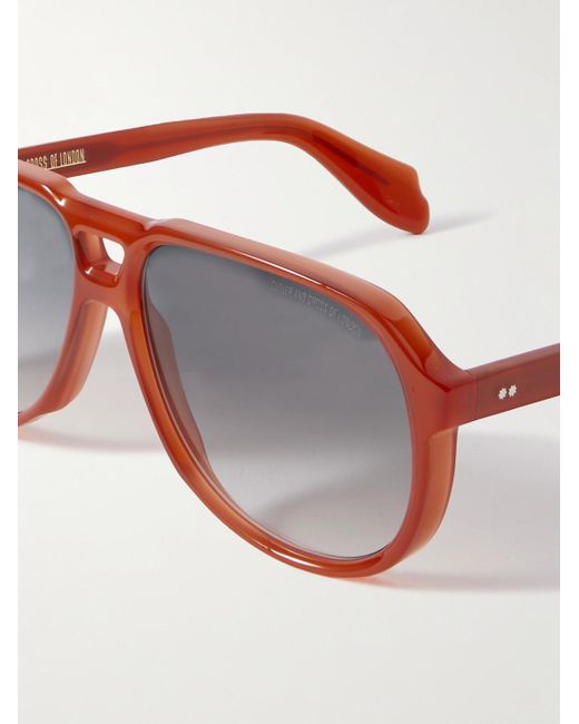 Cutler & Gross Red 9782 Aviator-style Acetate Sunglasses for men