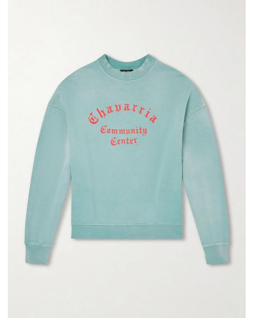 Willy Chavarria Blue Community Center Hooligan Cotton Sweatshirt for men