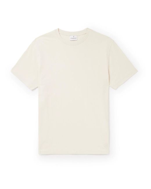 Kingsman White Logo-embroidered Pima Cotton-jersey T-shirt for men