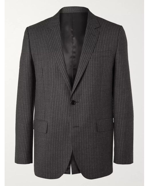 Céline Black Striped Wool Suit Jacket for men