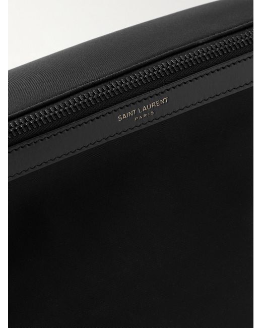 Saint Laurent White Leather-Trimmed Nylon Belt Bag for men