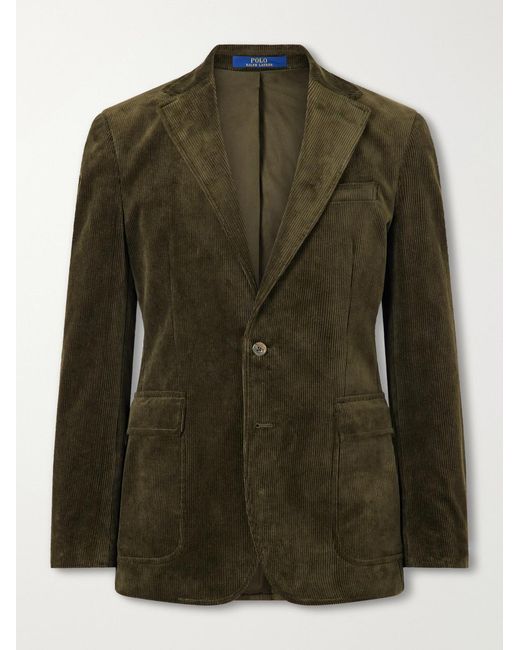 Polo Ralph Lauren Green Stretch Cotton-Corduroy Blazer for men